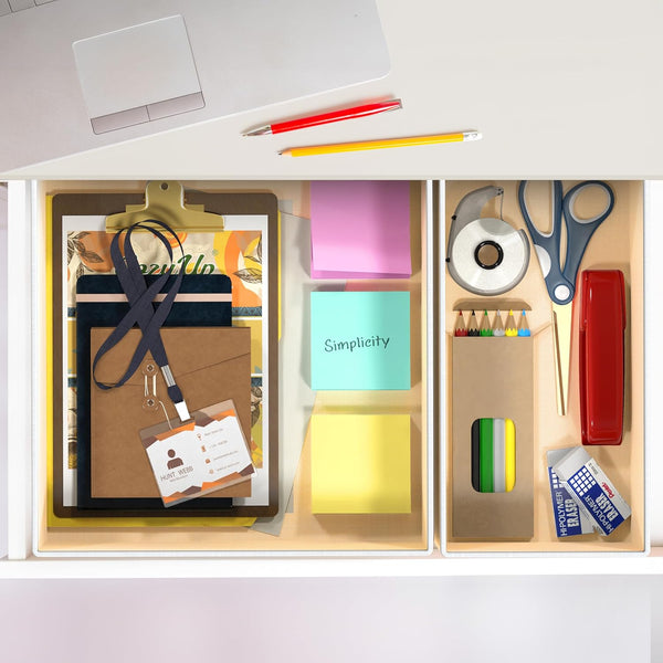 12-piece foldable drawer organizer set for home storage
