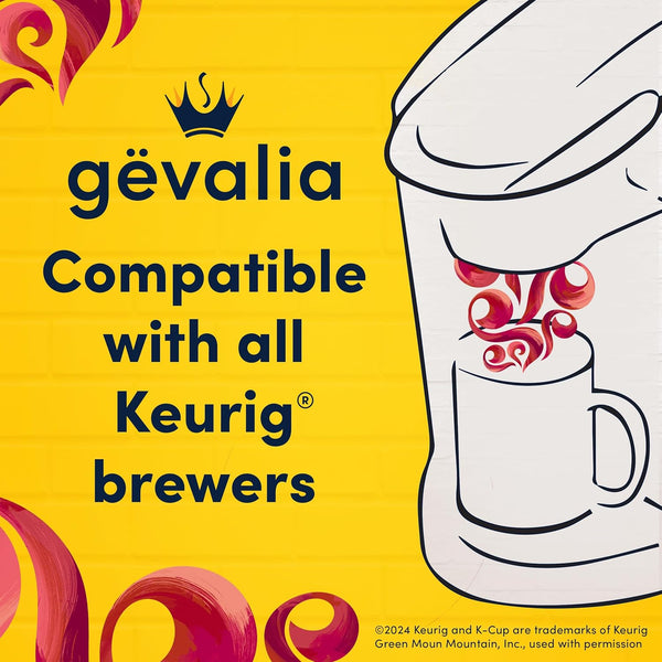 Gevalia Frothy Artificially Flavored Cappuccino Espresso Style K-Cup Pods & Froth Packets Kit, 6ct, Compatible with Keurig Brewers