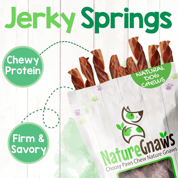 Beef Gullet Springs for Dogs 7-8 inches, 6 Count, Rawhide Free