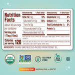 nutiva organic cold-pressed unrefined 15-ounce virgin coconut oil non-gmo sustainably farmed coconuts