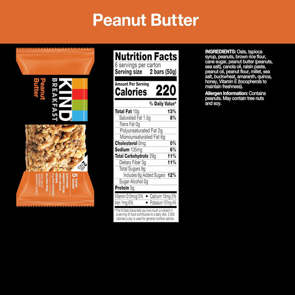 KIND Breakfast Bars Variety Pack, 18 Count, Gluten Free, Low Sodium