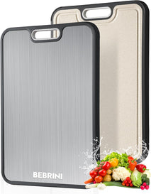 Stainless Steel Cutting Board for Kitchen, Dual-Sided Functionality, Food-Grade Materials, and Space-Saving Design