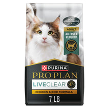 Purina Pro Plan LIVECLEAR Chicken and Rice High Protein Cat Food for Allergen Reduction