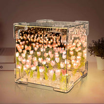 Tulip Lamp Night Light, Birthday Valentines Day Gifts for Women Her, LED Infinity Mirror Lamp Tulips Artificial Flower Lamp for Home Room Decor Romantic Gifts for Girlfriend Mom Sister Grandma Wife | Creative Gift, Artificial Flower, Decorations Lights, f