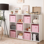 Storage Cube Organizer 6 Pack Pink Fabric Bins for Shelves Closet