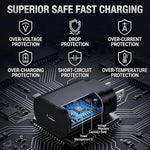 25W USB C Charger Block with 6ft and 10ft Cables for Samsung and iPhone