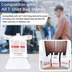 YoYoRain White Thank you T shirt bag, Grocery shopping bag Reusable and Disposable Supermarket Bag 11''x6''x21'' 100PCS