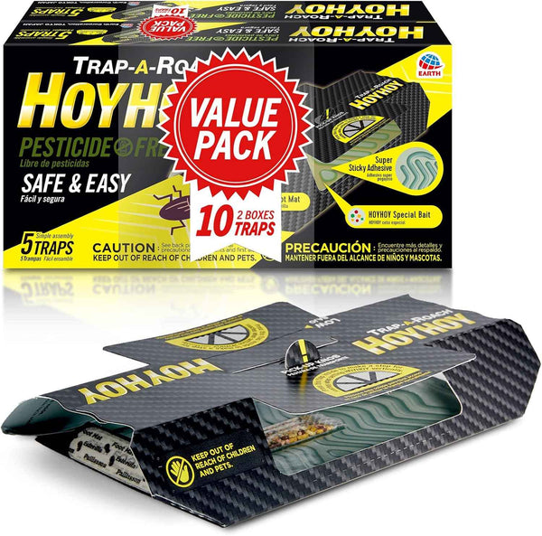 Hoy Hoy 2 Pack 10 Traps Baited Glue Trap Pest Control Roach Killer Made in Japan