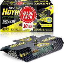 HOY HOY Trap A Roach - 10 Traps [2 Pack] Baited Glue Traps, Great for Home with Kids & Pets Indoor, Sticky Pest Control Trap, Roach Killer, Made in Japan