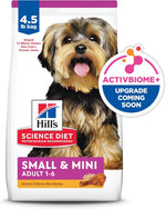 Hills Science Diet Small & Mini Adult 1-6 Dry Dog Food Chicken & Brown Rice 4.5 lb Bag