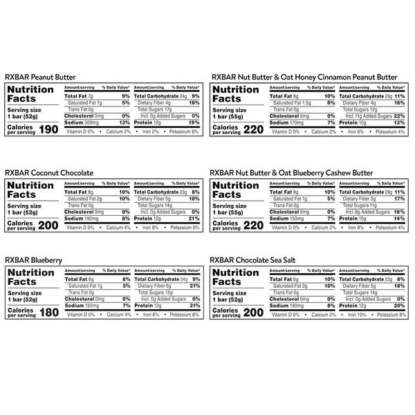 RXBAR Protein Bars Variety Pack 12 Count