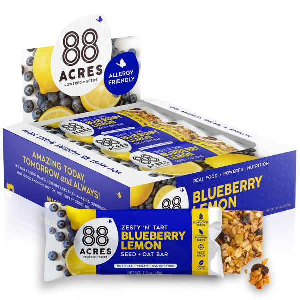 88 Acres Granola Bars, Dark Chocolate Sea Salt, 12 Count, Individually Wrapped, School Safe, Allergen Free