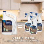 Bona Hardwood Floor Cleaner Refill - 128 oz Unscented - Residue-Free Cleaning for Wood Floors