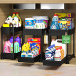 3 Pack Under Sink Organizers for Kitchen and Bathroom