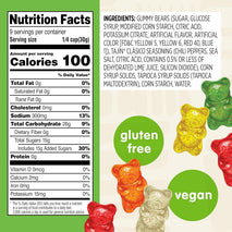 Snak Club Tajin Gummy Bears Assorted Fruit Candy Gummies 9 oz Resealable Bag