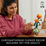lego botanicals chrysanthemum building set for adults artificial flower dinner table centerpieces and decoration