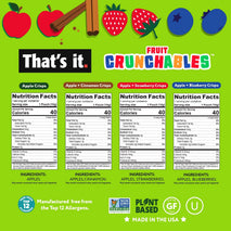That's it Fruit Crunchables Variety Pack 100% Fruit Crisps Plant-Based Non-GMO Gluten-Free
