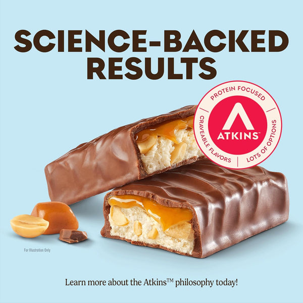 Atkins Endulge Caramel Nut Chew Bar, Low Sugar Snack, 10 Count