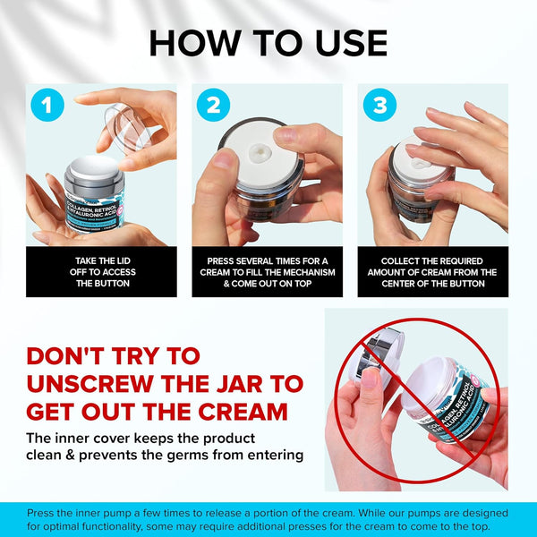 SimplyVital anti-aging collagen and retinol face cream, 1.7 fl oz, gently hydrates and firms skin