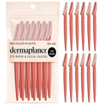 kitsch dermaplane razor for women face - black, 12 pc set - exfoliating facial razor for smoother skin