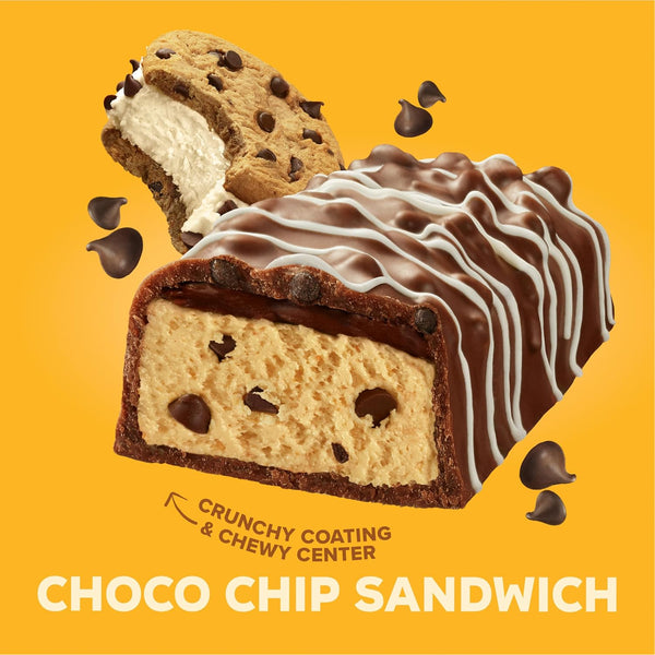 Pure Protein Choco Chip Sandwich Bars, 20g Protein, 12 Count, High Protein Snack