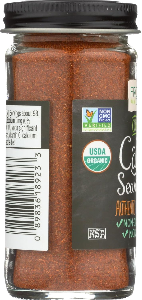 Frontier Co-op Organic Cajun Seasoning, 2.08 Ounce, Louisiana-Style Spice Blend