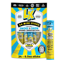 Lorissa's Kitchen Smoke Show Seasoned & Smoked Mini Beef Sticks, 24-count, 0.5 oz each