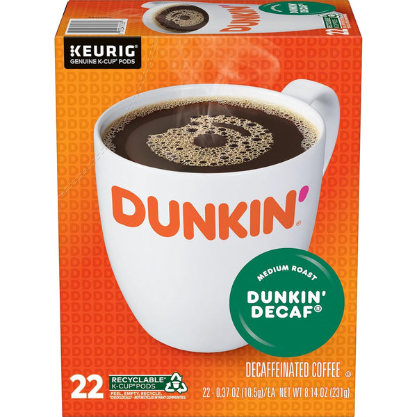 Dunkin' Decaf Medium Roast Coffee, 22 Count, 4 Pack