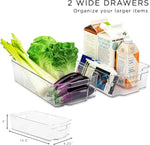 Sorbus Fridge Bins and Freezer Bins Refrigerator Organizer Stackable Food Storage Containers BPA-Free Drawer Organizers for Refrigerator Freezer and Pantry