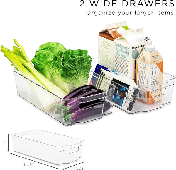 Sorbus Stackable Fridge Bins and Freezer Bins for Refrigerator and Pantry Organization