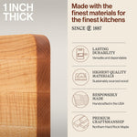 John Boos Chop-N-Slice Series Rectangular Maple Cutting Board, 16" x 10" x 1" Dimensions, Made in the USA