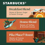 Starbucks Ground Coffee, Medium Roast, Variety Pack, Three 12 oz Bags