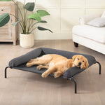 western home cooling elevated dog bed for large dogs with breathable mesh and chew proof bolsters