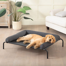 western home cooling elevated dog bed for large dogs with breathable mesh and chew proof bolsters