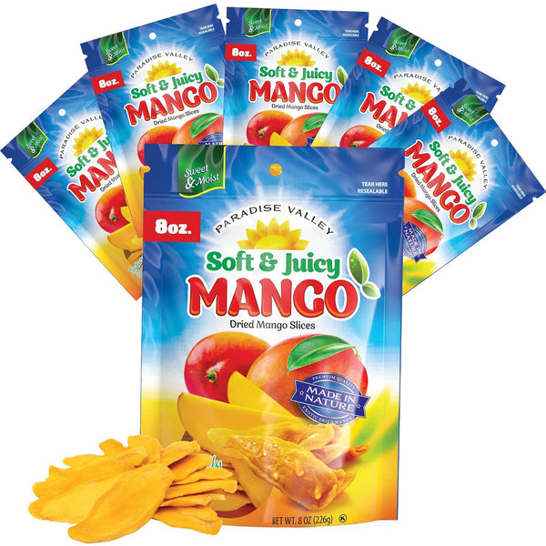 Dried Mango Slices - Soft & Juicy Low Sugar Added Dried Mango