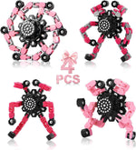 Valentines Day Gifts Transformable Fidget Spinners Toys 4 Pcs for Kids and Adults Stress Relief Sensory Toys for Boys and Girls Age 8-13 Fingertip Gyros Easter Basket Stuffers for Teens