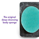dermatologist-developed buf-puf body sponge, gentle exfoliating bath sponge, reusable, 1 count