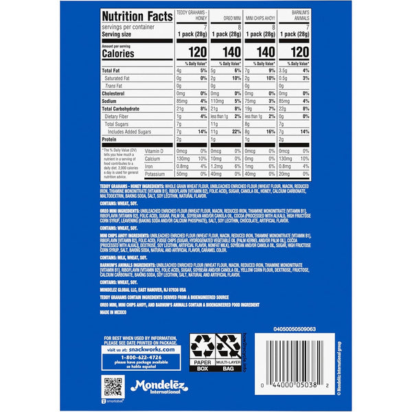 Nabisco Team Favorites Snacks Variety Pack with assorted cookies and crackers