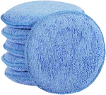 5-inch Microfiber Wax Applicator Pads for Car Waxing and Polishing, 6 Pack, Machine Washable