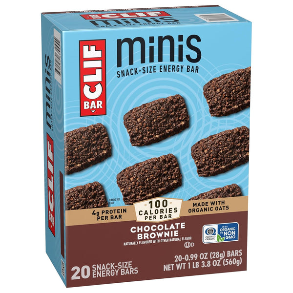 CLIF BAR Minis - Chocolate Brownie Flavor - 20 Pack