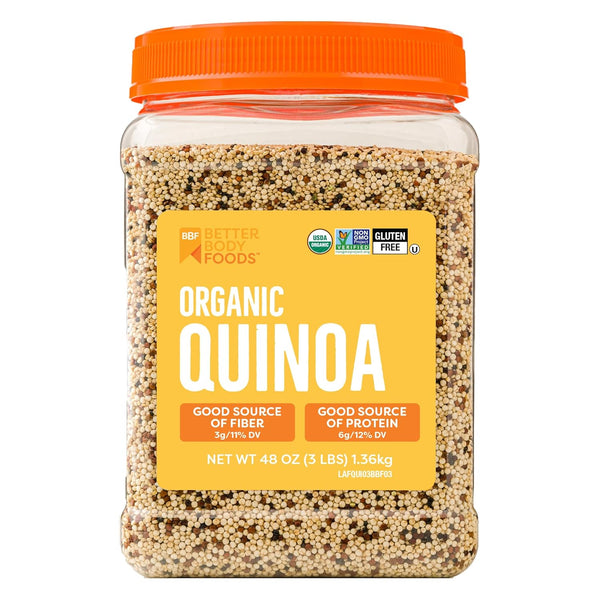BetterBody Foods Organic Quinoa, 24 oz, Vegan, Gluten Free, Low Glycemic, USDA Organic