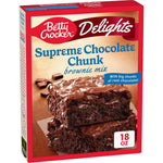 Betty Crocker Supreme Chocolate Chunk Brownie Mix, 18 oz - Fudgier, Decadent Baking