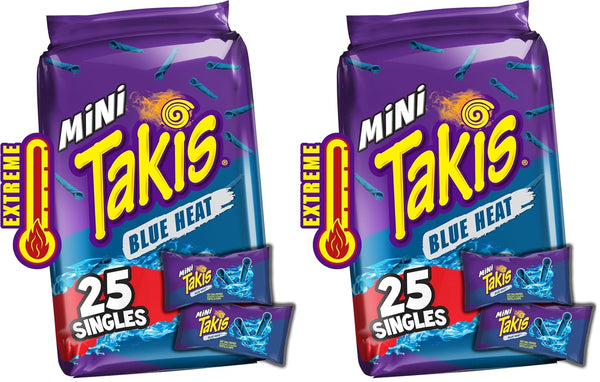 Takis Fuego Mini 25 pc 1.23 oz Bite Size Multipack Rolled Tortilla Chips