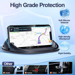Car Phone Holder, Car Phone Mount Silicone Car Pad Mat for Various Dashboards, Slip Free Desk Phone Stand Compatible with iPhone, Samsung, Android Smartphones, GPS Devices and More, Black
