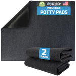 drymate 2-pack washable pee pads for dogs, 29x36, usa made, waterproof, absorbent, reusable