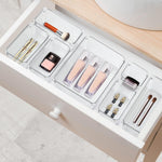 6 Pack Drawer Organizer with Non-Slip Pads for Desk Storage