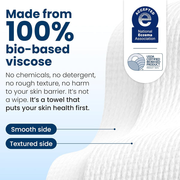 clean skin club clean towels xl 100% usa biobased disposable face towels 100 ct 2 pack