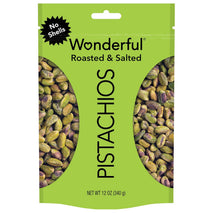 Wonderful Pistachios No Shells, Roasted & Salted Nuts, 12 Oz Resealable Bag, Protein Snack