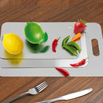 Stainless Steel Cutting Board Set for Kitchen, 3-Piece Double Sided Board