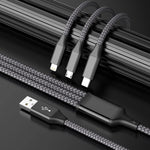 4ft 3 in 1 usb charging cable for multiple devices